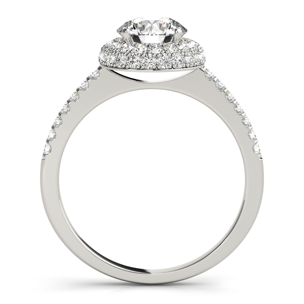 Imogen Diamond Double Halo Half Eternity Engagement Ring  (Platinum)