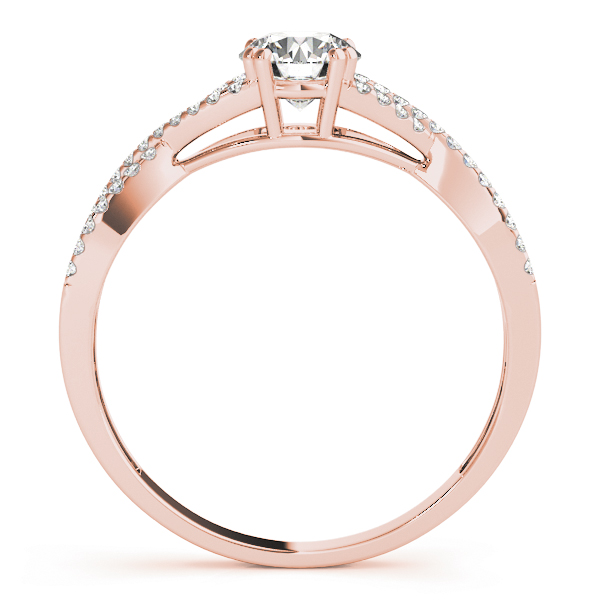 Eva Diamond Modern Cathedral Braided Vine Engagement Ring (18k Rose Gold)
