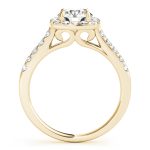 Felicia Cushion Halo Diamond Engagement Ring
 (18k Yellow Gold)