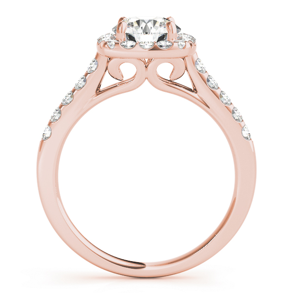 Felicia Cushion Halo Diamond Engagement Ring
 (18k Rose Gold)