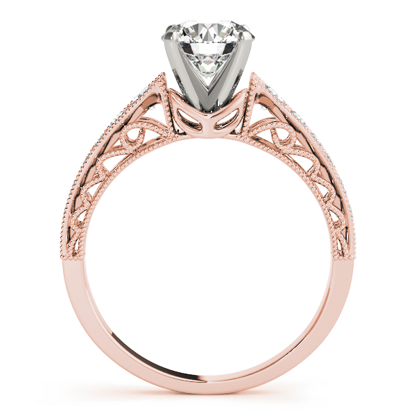 Yvonne Diamond Filigree Cage Open Cathedral Engagement Ring (18k Rose Gold)