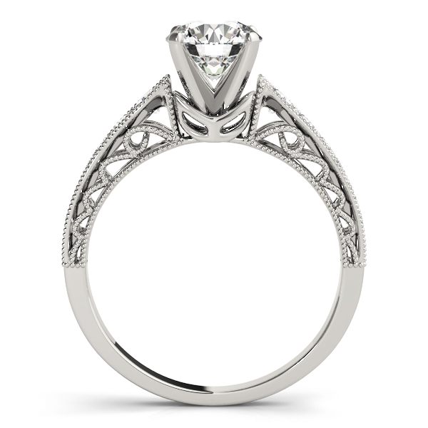 Yvonne Diamond Filigree Cage Open Cathedral Engagement Ring (Platinum)