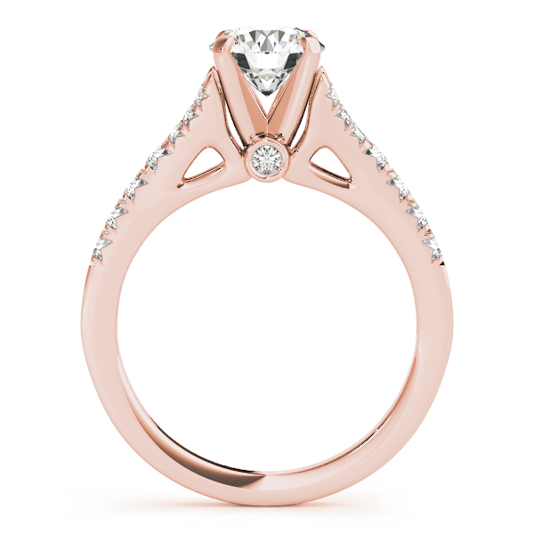 Vivienne Diamond Cathedral Split Shoulder Engagement Ring (18k Rose Gold)
