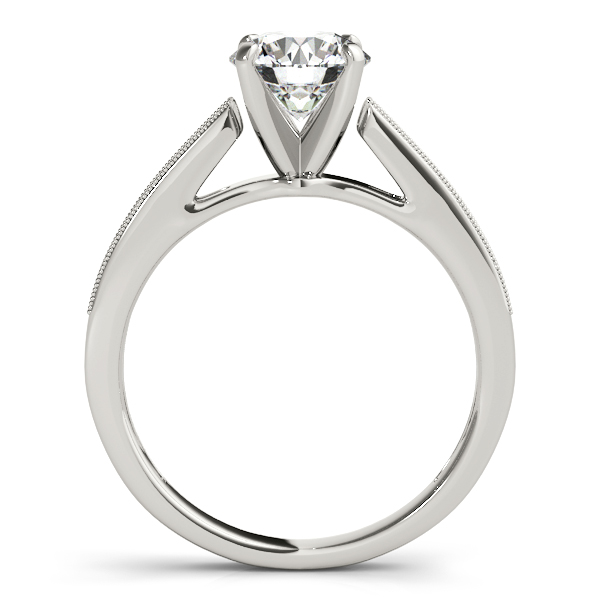 Harlow Diamond Classic Milgrain Cathedral Engagement Ring (Platinum)
