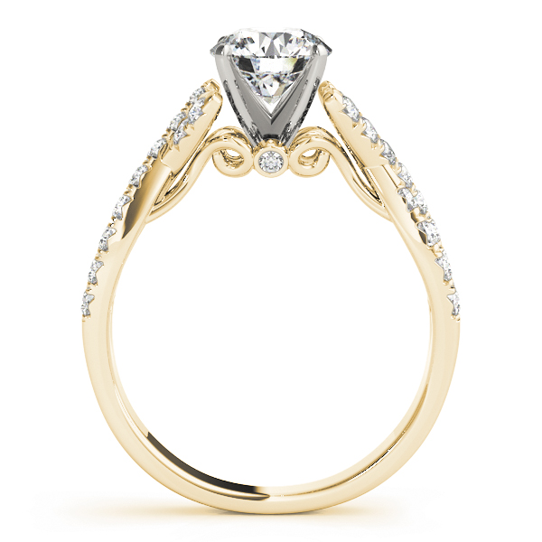 Diedre Cathedral Vintage Style Open Braid Engagement Ring (18k Yellow Gold)