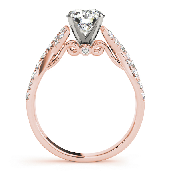Diedre Cathedral Vintage Style Open Braid Engagement Ring (18k Rose Gold)