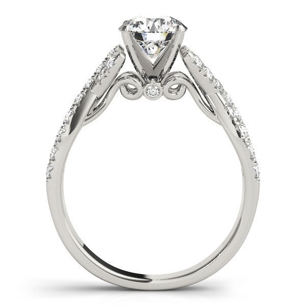 Diedre Cathedral Vintage Style Open Braid Engagement Ring (Platinum)
