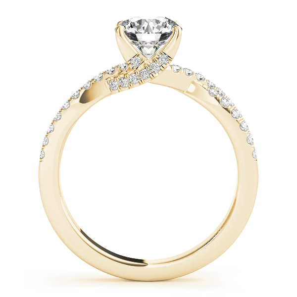 Cynthia Diamond Asymmetrical Twist Engagement Ring (18k Yellow Gold)