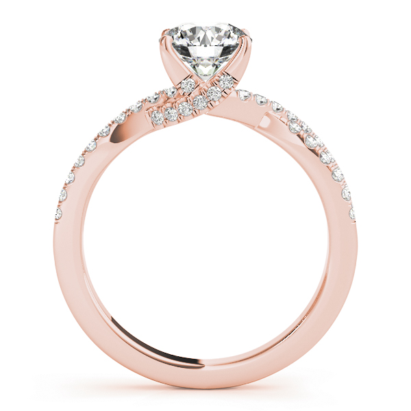 Cynthia Diamond Asymmetrical Twist Engagement Ring (18k Rose Gold)