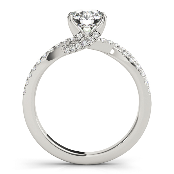 Cynthia Diamond Asymmetrical Twist Engagement Ring (Platinum)