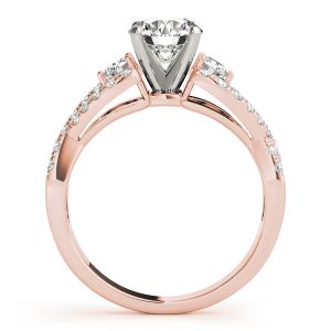 Alora Diamond Infinity Twist 3-Stone Engagement Ring (18k Rose Gold)