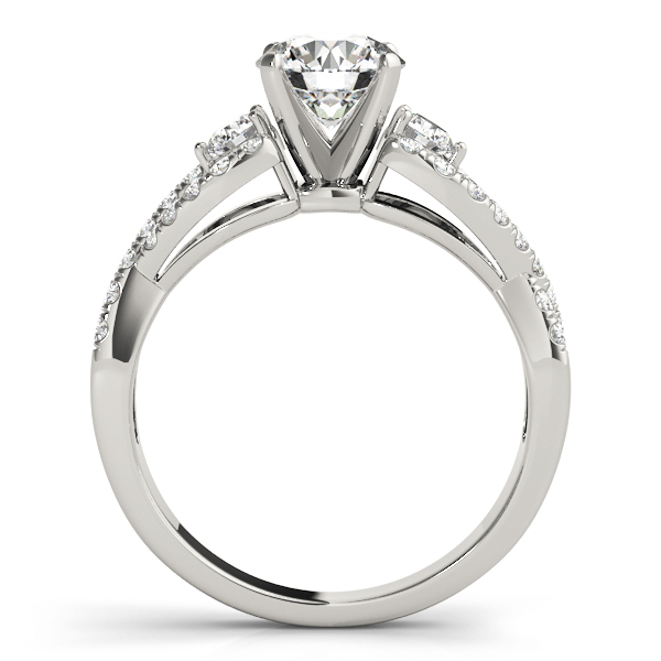 Alora Diamond Infinity Twist 3-Stone Engagement Ring (Platinum)