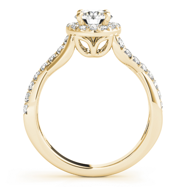 Lia 2-Piece Diamond Halo Twist Engagement & Wedding Bridal Set (18k Yellow Gold)