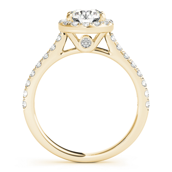 
Elsa Secret Diamond Halo Medallion Cathedral Engagement Ring
 (18k Yellow Gold)