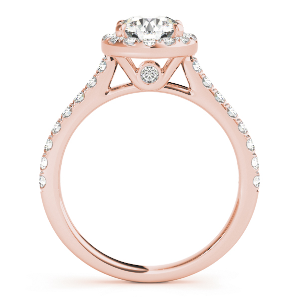 
Elsa Secret Diamond Halo Medallion Cathedral Engagement Ring
 (18k Rose Gold)