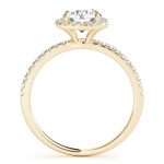 Fernanda Petite Diamond Halo Engagement Ring (18k Yellow Gold)