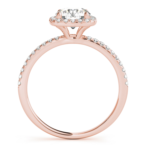 Fernanda Petite Diamond Halo Engagement Ring (18k Rose Gold)
