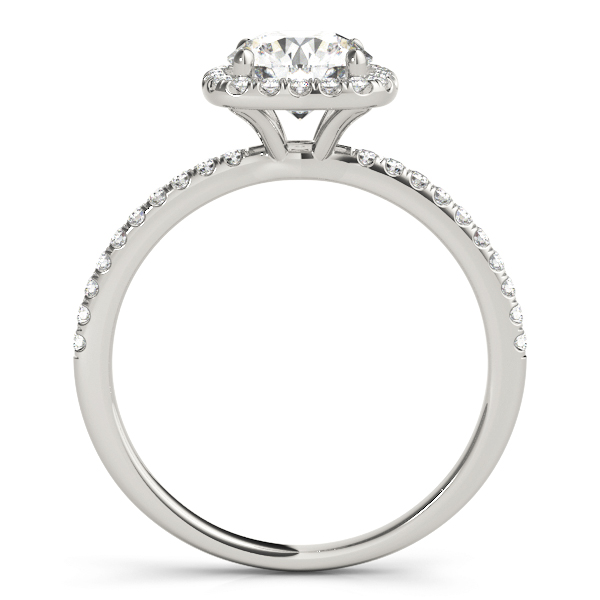 Fernanda Petite Diamond Halo Engagement Ring (Platinum)