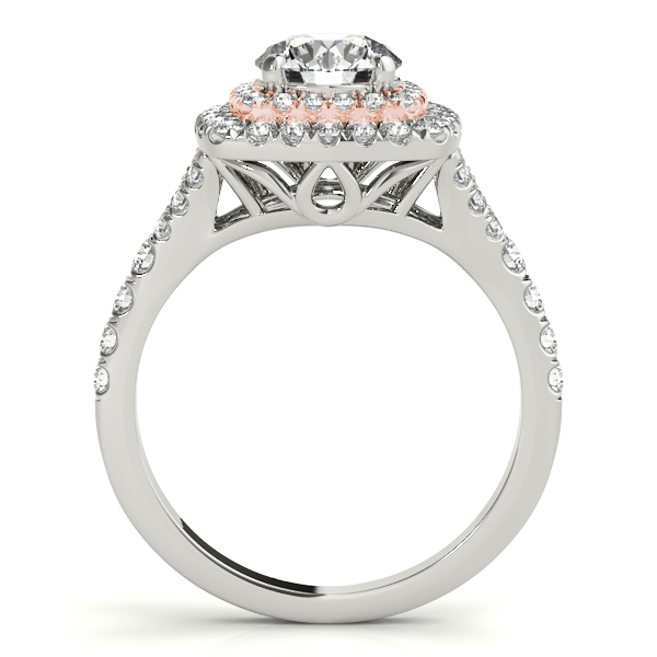 Cassandra Diamond Layered Halo Engagement Ring (18k Rose Gold)