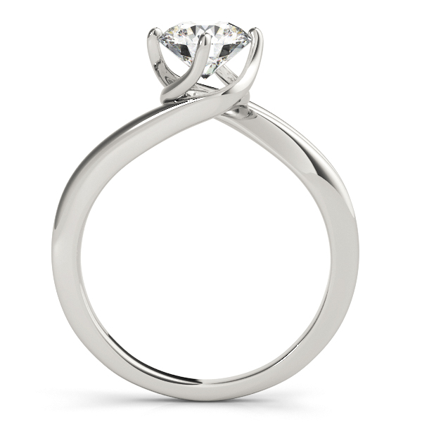 Gracy Twisted Double Bypass Diamond Solitaire Engagement Ring (Platinum)
