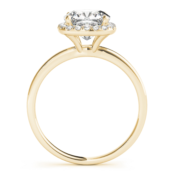 Simone Diamond Cushion Halo Solitaire Engagement Ring (18k Yellow Gold)