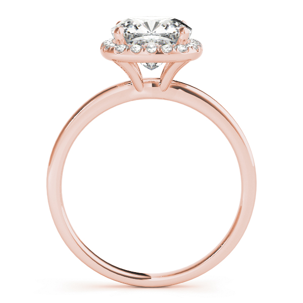 Simone Diamond Cushion Halo Solitaire Engagement Ring (18k Rose Gold)