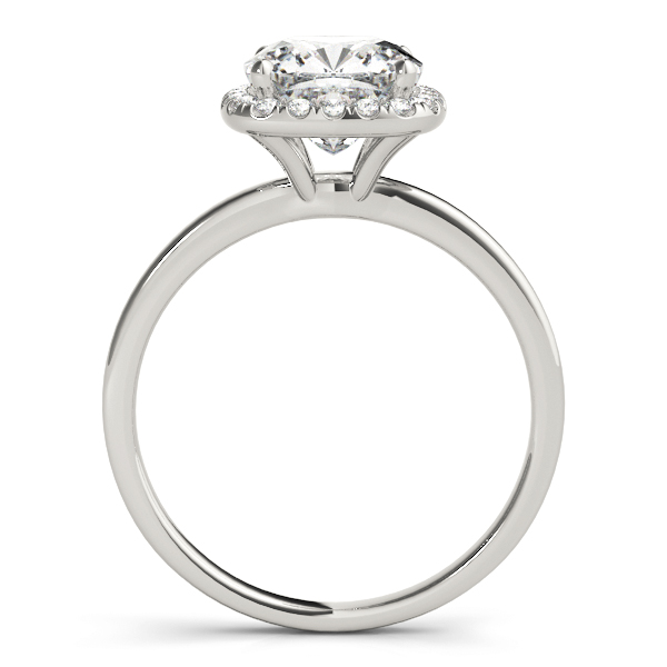 Simone Diamond Cushion Halo Solitaire Engagement Ring (Platinum)