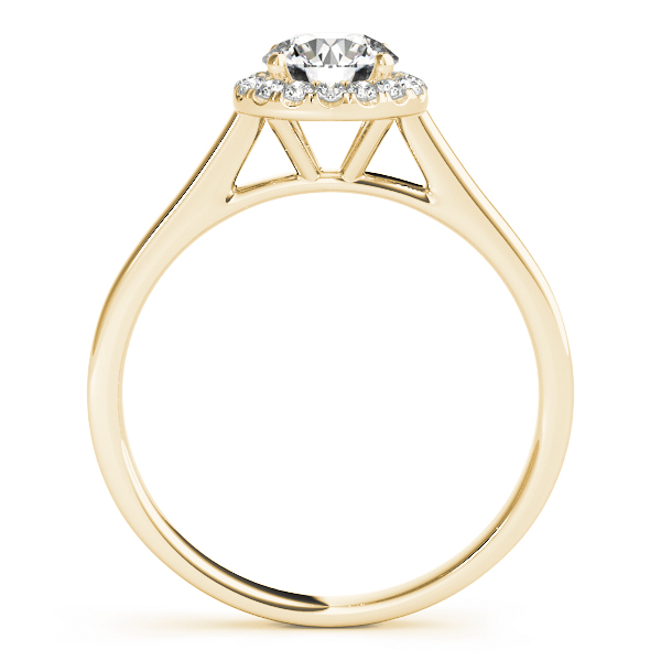 Dawn Petite Diamond Halo Engagement Ring (18k Yellow Gold)