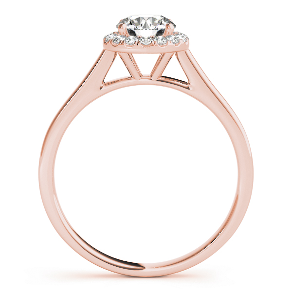 Dawn Petite Diamond Halo Engagement Ring (18k Rose Gold)