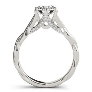 Ariella Diamond Solitaire Entwined Trellis Engagement Ring (Platinum)
