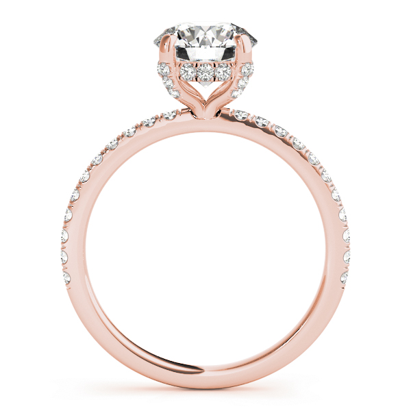 Sophia Round Brilliant Diamond Solitaire ½ Eternity Engagement Ring (18k Rose Gold)