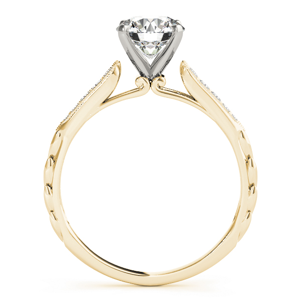Lauryn Diamond Solitaire Open Catheral Engagement Ring (18k Yellow Gold)
