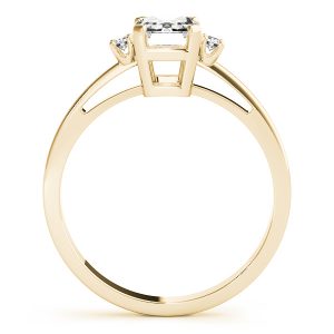 Abigail Emerald Cut Diamond 3-Stone Engagement Ring (18k Yellow Gold)