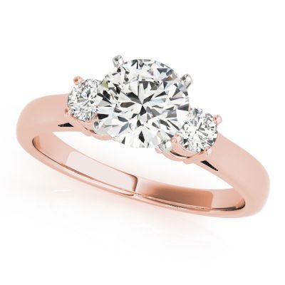 Giana Classic Diamond 3-Stone Engagement Ring
  (18k Rose Gold)