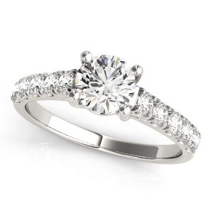 Evelyn Diamond Basket Cathedral Engagement Ring (Platinum)