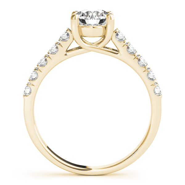 Evelyn Diamond Basket Cathedral Engagement Ring (18k Yellow Gold)
