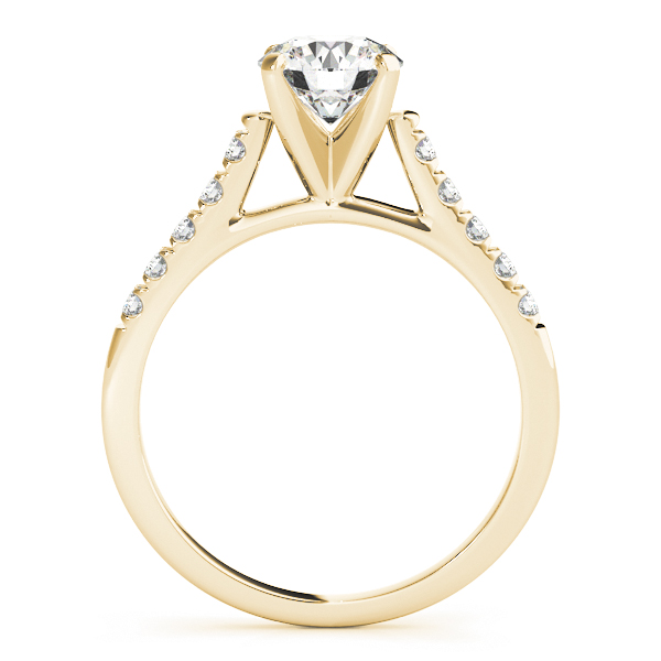 Theresa Diamond Solitaire Cathedral ¼ Eternity Engagement Ring (18k Yellow Gold)