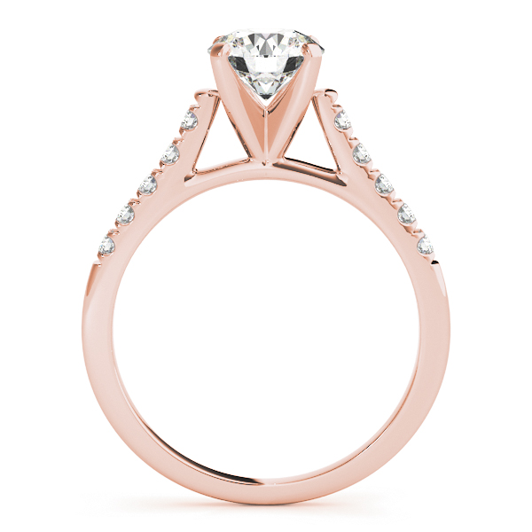 Theresa Diamond Solitaire Cathedral ¼ Eternity Engagement Ring (18k Rose Gold)
