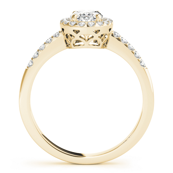 Gina Oval Halo Basket Cathedral Engagement Ring
 (18k Yellow Gold)