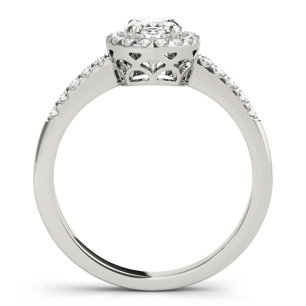 Gina Oval Halo Basket Cathedral Engagement Ring
 (Platinum)