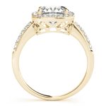 Janet Diamond Luxury Cushion Halo Engagement Ring (18k Yellow Gold)