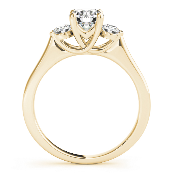 Silvia Diamond 3-Stone Ribbon Prong Engagement Ring (18k Yellow Gold)