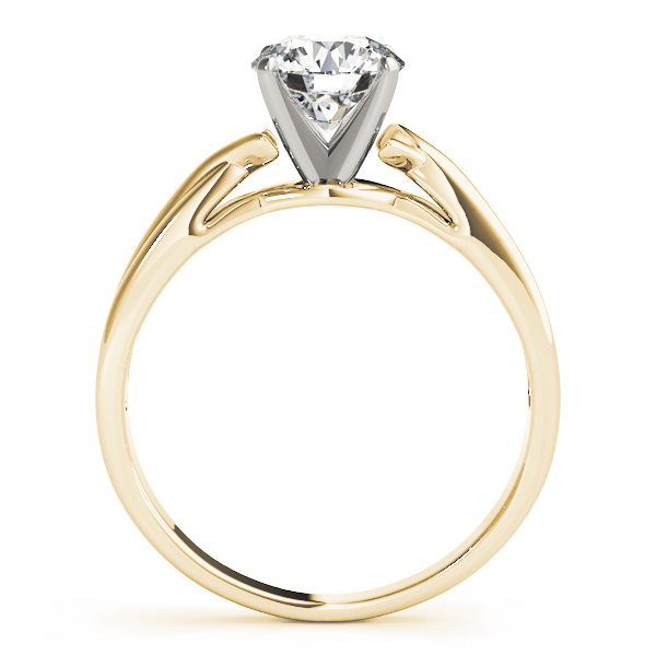 Estella  Diamond Solitaire Cathedral Twist Engagement Ring (18k Yellow Gold)