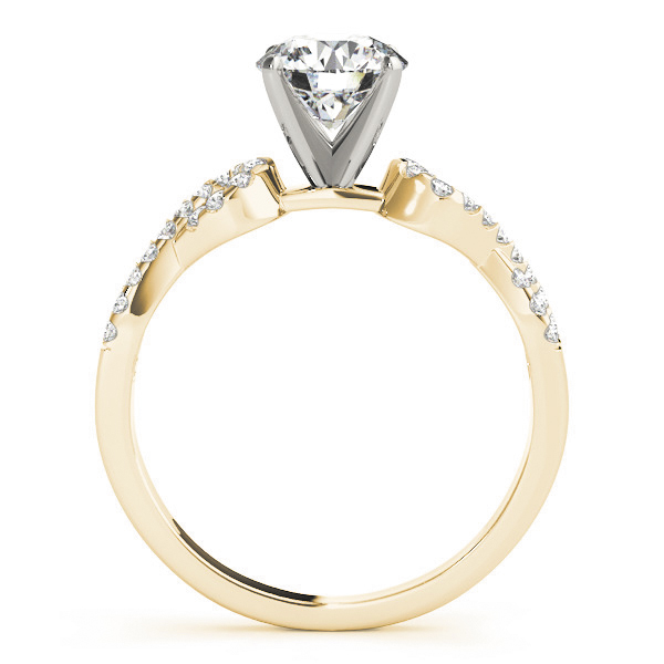 Everly Diamond Infinity Ribbon Twist Engagement Ring (18k Yellow Gold)