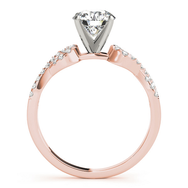Everly Diamond Infinity Ribbon Twist Engagement Ring (18k Rose Gold)