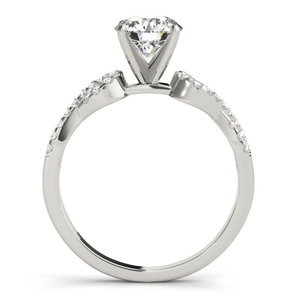 Everly Diamond Infinity Ribbon Twist Engagement Ring (Platinum)