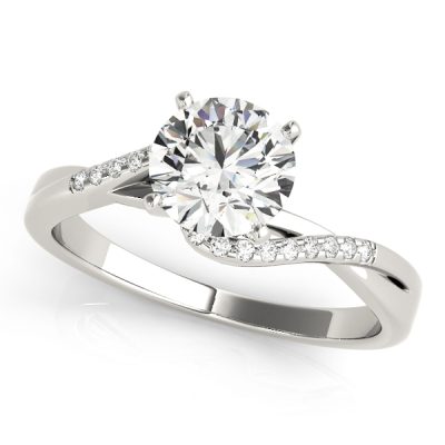 Lenora Diamond Cascade Double Bypass Engagement Ring (Platinum)