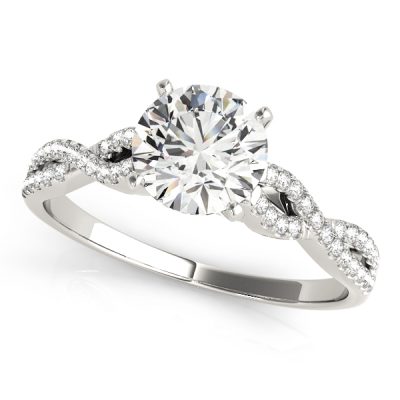 Bernadette Luxe Diamond Cathedral Twist Engagement Ring (Platinum)