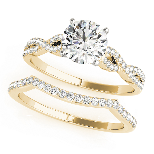 Bernadette Luxe Diamond Cathedral Twist Engagement Ring (18k Yellow Gold)
