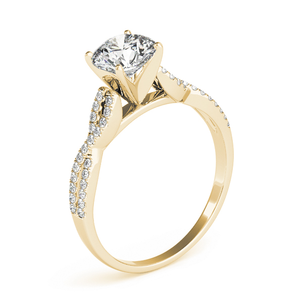 Bernadette Luxe Diamond Cathedral Twist Engagement Ring (18k Yellow Gold)